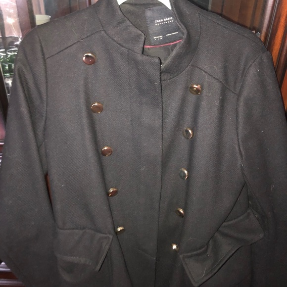 Gorgeous black zara pea coat - Picture 3 of 6